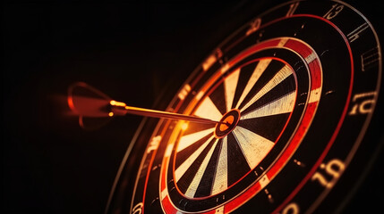 darts on a black background