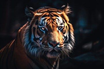 Fototapeta premium The Siberian tiger (Panthera tigris tigris), generative ai
