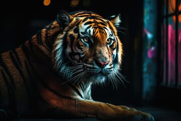 The Siberian tiger (Panthera tigris tigris), generative ai