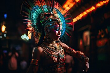 Illuminating Balinese Dance with Neon Lights and Generative AI