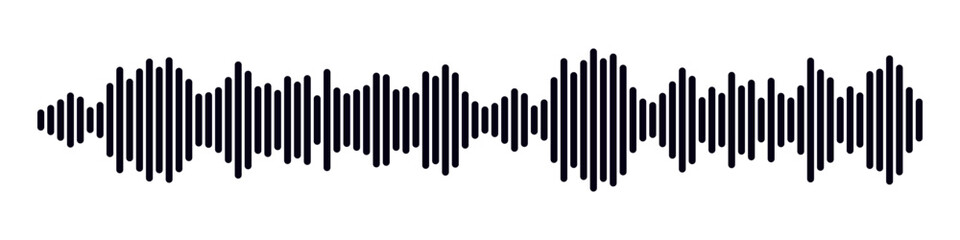 Sound radio form. abstract music audio soundwave. Vector isolated illustration