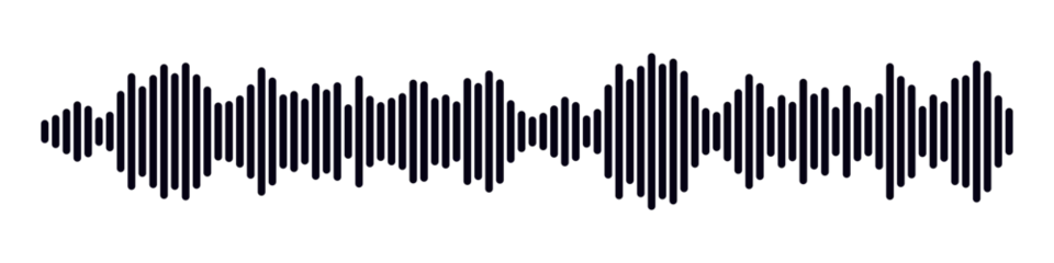 Poster Sound radio form. abstract music audio soundwave. Vector isolated illustration © Viktoria