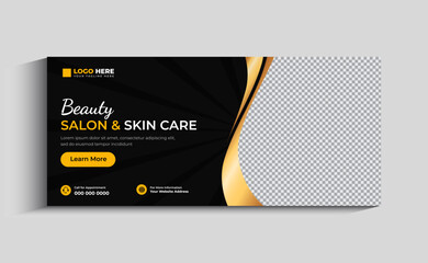 Beauty Salon and skin care social media cover template