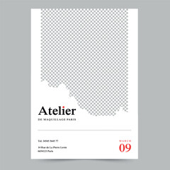 Atelier Flyer Template. A clean, modern, and high-quality design of Flyer vector design. Editable and customize template flyer