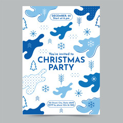 Christmas Club Party Flyer Template. A clean, modern, and high-quality design of Flyer vector design. Editable and customize template flyer