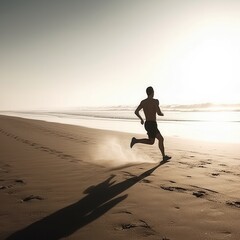 person walking on the beach