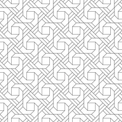 Vector seamless pattern. Modern stylish texture. Monochrome, linear abstract background.