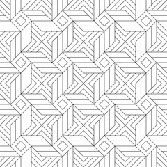Vector seamless pattern. Modern stylish texture. Monochrome, linear abstract background.