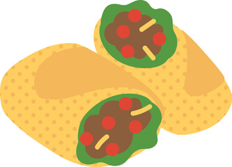 delicious burrito fast food icon vector illustration  - obrazy, fototapety, plakaty