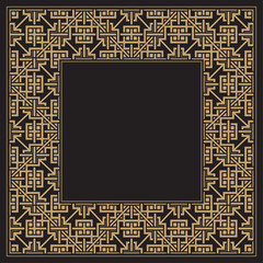 Obraz premium Pattern. Postcard. Venzel, decorative frame. Logo, template, labels and icons. Vector.