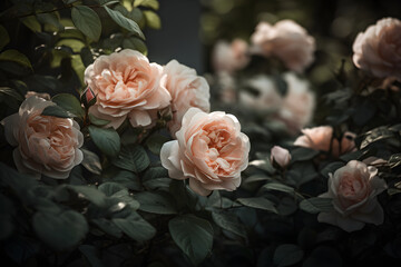 Beautiful fresh roses . genrative ai