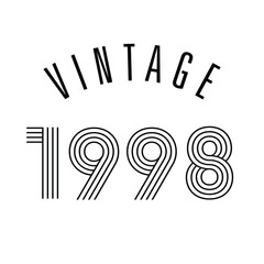 1998 vintage retro t shirt design, vector