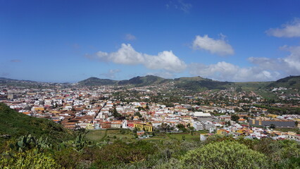 A panoramic view of San Cristobal de La Laguna from San Roque viewing point, Tenerife, Canary Islands, Spain 