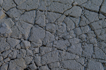 dry cracked ground close up