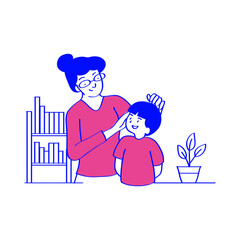 Parenting Professional vector characters in action, with duotone cartoon styling and SVG format. Perfect for depicting individuals in various job roles