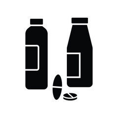 medicine bottle, icon, vector, template, design, flat,logo, collection