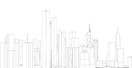 abstract city skyline