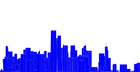 Fototapeta premium abstract city skyline