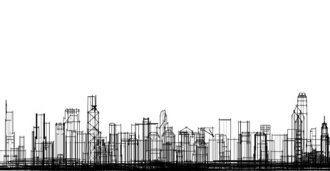Fototapeta na wymiar abstract city skyline