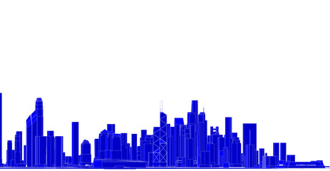 Fototapeta premium abstract city skyline