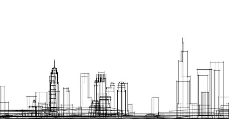 abstract city skyline