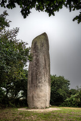 Ancient Stone Menhir De Kerloas Near The Villages Plouarzel And Saint Renan In Brittany, France