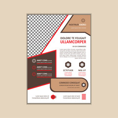 Corporate Business Flyer Template Simple and clean A4 Size with Bleed Vector design
