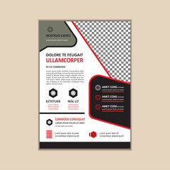 Corporate Business Flyer Template Simple and clean A4 Size with Bleed Vector design