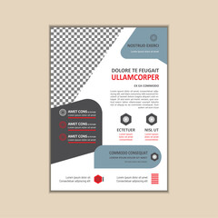 Corporate Business Flyer Template Simple and clean A4 Size with Bleed Vector design
