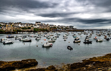 Fototapeta na wymiar Village Le Conquet At The Finistere Atlantic Coast In Brittany, France