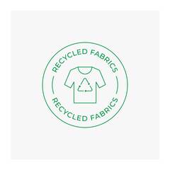 Recycled fabrics vector icon, editable stroke