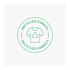 Recycled fabrics vector icon, editable stroke