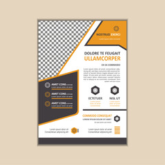 Corporate Business Flyer Template Simple and clean A4 Size with Bleed Vector design