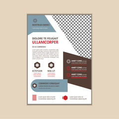 Corporate Business Flyer Template Simple and clean A4 Size with Bleed Vector design