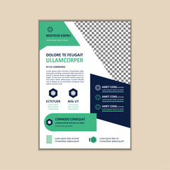 Corporate Business Flyer Template Simple and clean A4 Size with Bleed Vector design	
