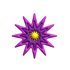 3D flower isolated