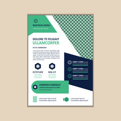 Corporate Business Flyer Template Simple and clean A4 Size with Bleed Vector design	
