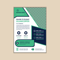 Obraz premium Corporate Business Flyer Template Simple and clean A4 Size with Bleed Vector design 