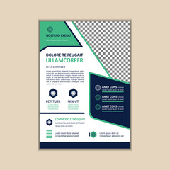 Corporate Business Flyer Template Simple and clean A4 Size with Bleed Vector design	
