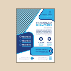 Corporate Business Flyer Template Simple and clean A4 Size with Bleed Vector design	
