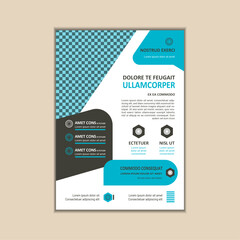 Corporate Business Flyer Template Simple and clean A4 Size with Bleed Vector design	
