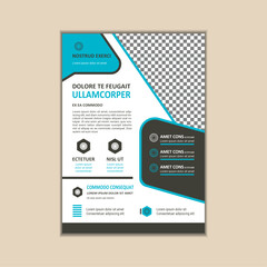 Corporate Business Flyer Template Simple and clean A4 Size with Bleed Vector design	
