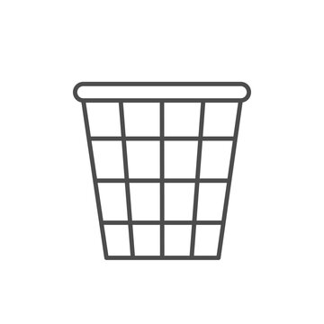 Trash can line outline icon