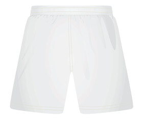 White male shorts. vector illustration