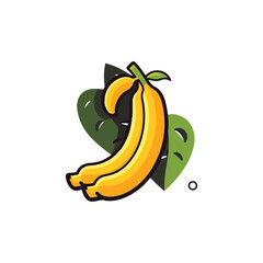 banana simple modern logo vector