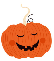 Halloween party holiday pumpkin spooky elements vector