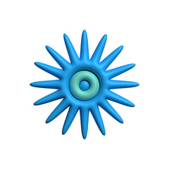 3D flower isolated