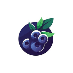 blueberry simple modern logo vector
