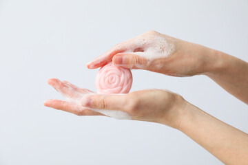 Soap - spa, beauty procedures and skin care concept