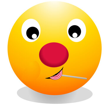 emoticon eating lollipop
